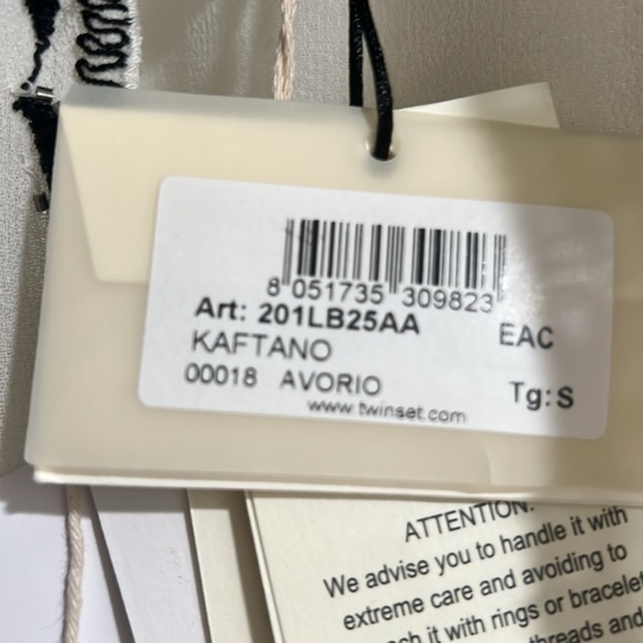 Twinset luxury Kaftano kimono/ top with fringes sequins - Picture 11 of 11